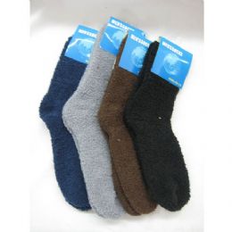 144 Pairs Mens Fuzzy Socks Size 10-13 - Womens Fuzzy Socks