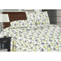 12 Pieces Printed Microfiber Sheet Set Twin Size - Bed Sheet Sets