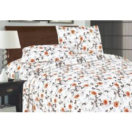 12 Pieces Printed Microfiber Sheet Set Twin Size - Bed Sheet Sets