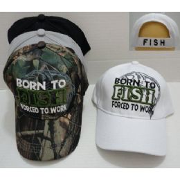 24 Pieces Born To FisH-Forced To Work Hat - Hunting Caps
