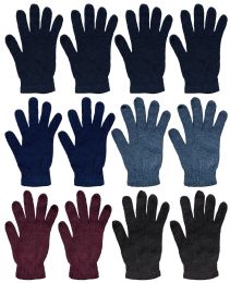 60 Pairs Unisex Magic Gloves 1 Size Fits All Assorted Colors - Knitted Stretch Gloves