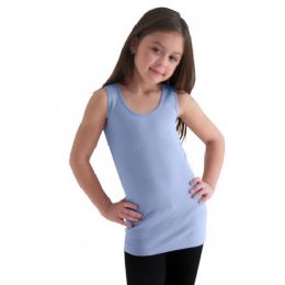 24 of Girls Seamless Flat Tanks Tops Youth Size