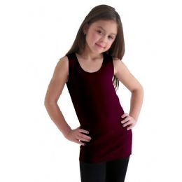 24 Wholesale Girls Seamless Flat Tanks Tops Youth Size