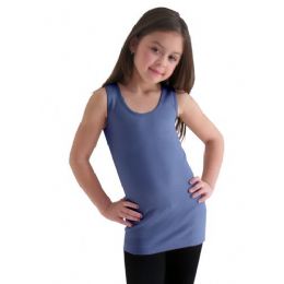 24 Units of Girls Seamless Flat Tanks Tops Youth Size - Girls Tank Tops and Tee Shirts