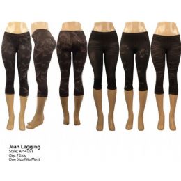 72 Pieces Ladies Denim Like Legging - Womens Leggings