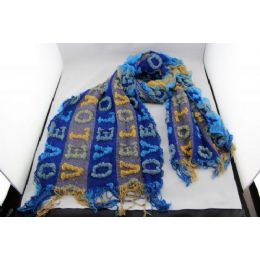 72 Units of Fashion Scarf With Letters - Winter Scarves