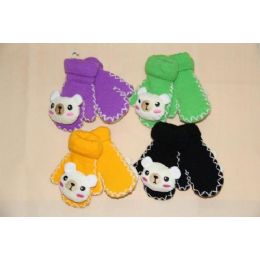 72 Wholesale Kids Mittens With Squeaky Charaters