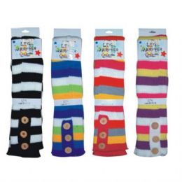 144 Wholesale Winter Leg Warmer Stripes