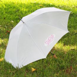 12 Pairs Custom Print White Umbrella - Umbrellas & Rain Gear