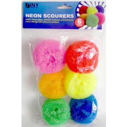 48 Pieces 6 Pack Plastic Scourers - Cleaning Products