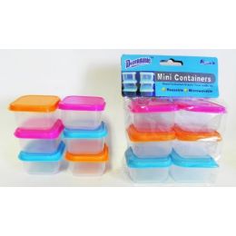 48 Wholesale 6 Pack Mini Snack Storage Containers