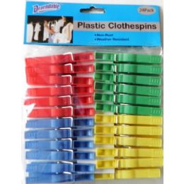 36 Wholesale 24 Pack Large Clothespins