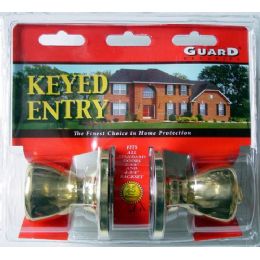 6 Pieces Brass Keyed Entry Doorknob Set - Doors