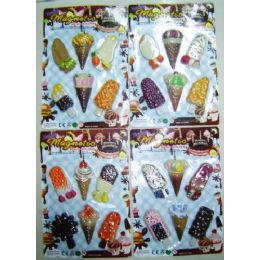 48 Wholesale 6 Pack Ice Cream Magnet Assortment