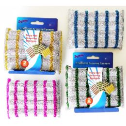 48 Wholesale Terry Net Scouring Sponges 2 Pack