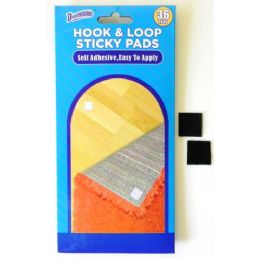 48 Pieces Self Adhesive Hook And Loop Sticky Pads 36 Pack (like Velcro) - Hooks