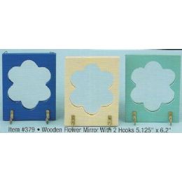 36 Pieces Flower Mirror With Key Holder Closeout - Wall Decor