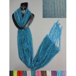 12 Units of Winter Fashion Scarf With Fringes - Winter Scarves