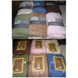 16 Wholesale Micro Plush Thick Blanket Twin Size Assorted Colors