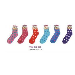 360 Wholesale Polka Dot Fuzzy Sock
