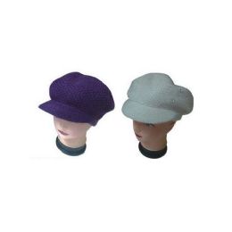 60 Pieces Rabbit Crochet Hat With Rhinestones - Fashion Winter Hats
