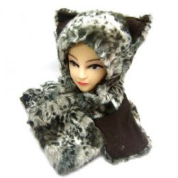 36 Pieces Winter Animal Hat With Hand Warmer - Winter Animal Hats