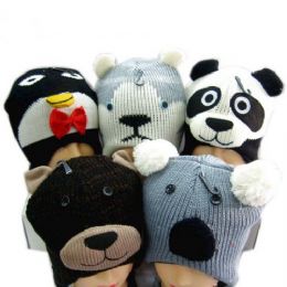 60 Pieces Knit Animal Hat - Winter Animal Hats