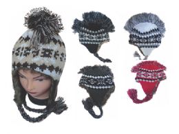 60 Pieces Mohawk Ear Flap Knit Hat - Winter Helmet Hats