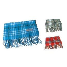 60 Wholesale Assorted Color Plaid Print Scarf