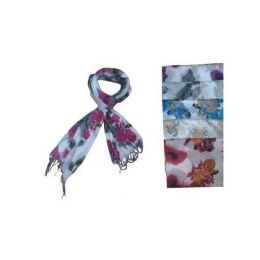 60 Wholesale Flower Bundles Print Ladies Scarf