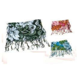 60 Wholesale Flower Petals Print Ladies Scarf