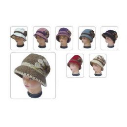 60 Wholesale Ladies Fashion Hat Heavy Lining And Flower