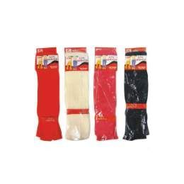 48 Wholesale Ladies Stripe Leg Warmer With Pom Pom