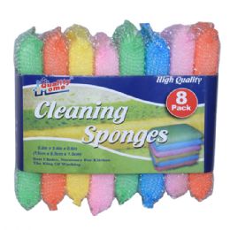 72 Pieces 8 Pack Cleaning Sponge - Scouring Pads & Sponges