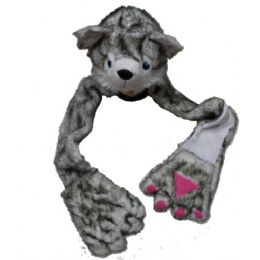 24 Wholesale Wolf Long Animal Hat