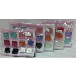 180 Units of Large Plastic Glitter Pony Tie - Hair Accessories
