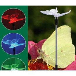 24 Pieces Yard Stake Solar LighT-Butterfly - Garden Decor