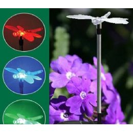 24 Pieces Yard Stake Solar LighT-Dragonfly - Garden Decor