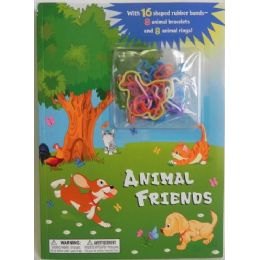 36 Units of Animal Friends Coloring Book With Bracelets - Bracelets