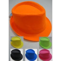48 Wholesale Fedora HaT-Neon Colors