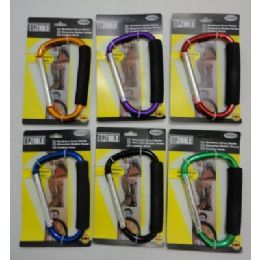96 Units of Jumbo Carabiner With Padded Grip - Key Chains