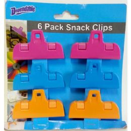 48 Wholesale 6 Pack Multi Purpose Snack Clips