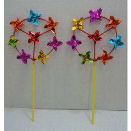 144 Pieces 7" Round Wind Spinner With 8 Pinwheels - Wind Spinners