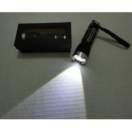 24 Pieces 3w Super Bright Zoom Flashlight With Case [metal] - Flash Lights