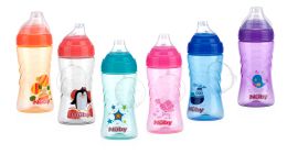 24 pieces Nuby Thirsty Kids NO-Spill SiP-It Sport Printed Cup With Soft Spout (pp), 12oz, 1pk - Assorted Designs - Baby Accessories