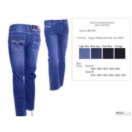 12 Wholesale Mens Trendy Jeans Sizes 32-42