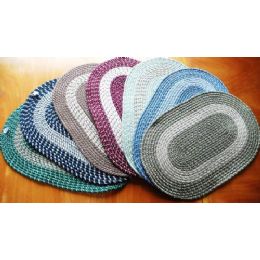 12 Pieces Hand Woven Reversible Braided Rug - Home Decor
