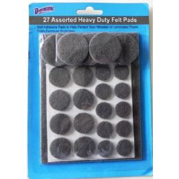 96 Wholesale Felt Pads Pack Of 27 Heavy Duty Self Adhesive