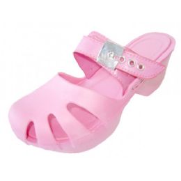 18 Wholesale Girls' Wedge Sandals Pink Color Only