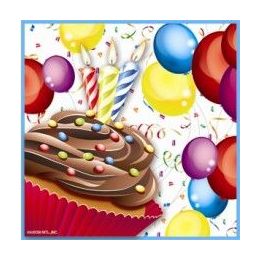 288 Pieces Cupcake Bev Napkins 16ct - Party Paper Goods